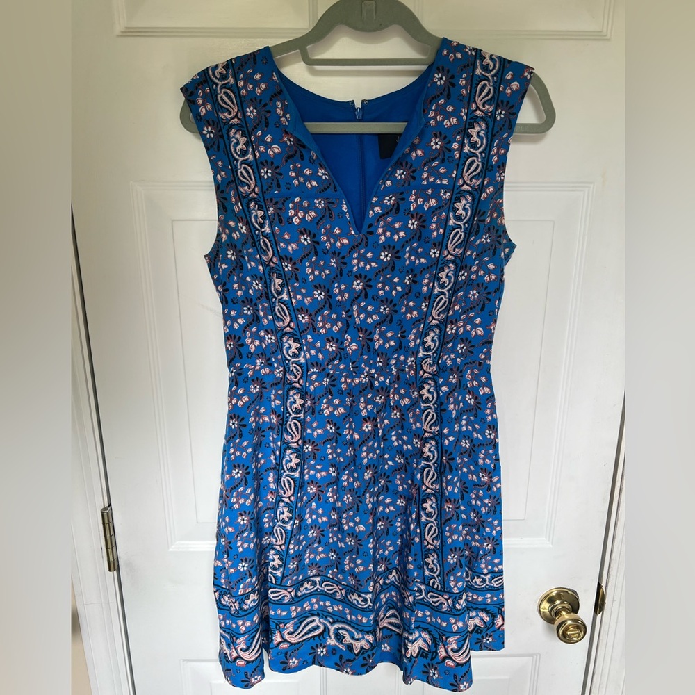 Electric Blue Floral JCrew Dress